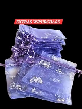 20ct. 3.97x4.72 Lavender Butterfly Organza Gift Bags -